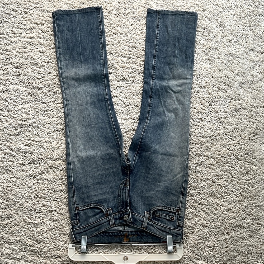 7 for all mankind size 25 medium blue bootcut jeans
